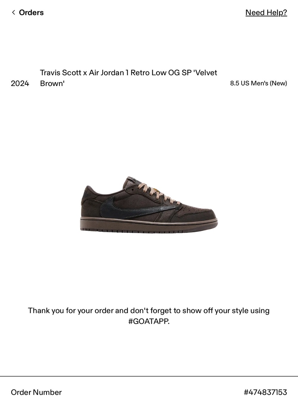 Travis Scott x Air Jordan 1 Retro Low OG ‘Velvet Brown’